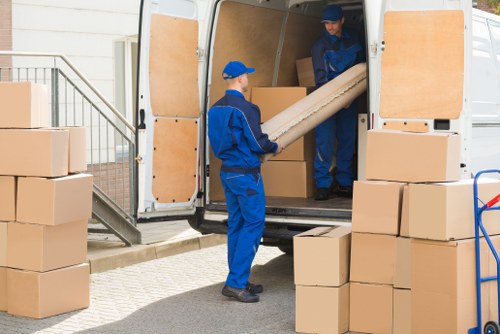 Man and van removals vehicle ready for a local move in Grange Park
