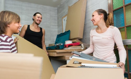 Commercial moving team planning a business relocation in Grange Park