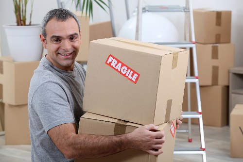 Household items being loaded into a moving truck for a Grange Park move