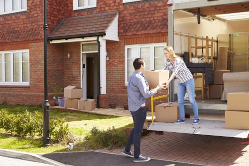 Professional home moving team preparing a house move in Grange Park