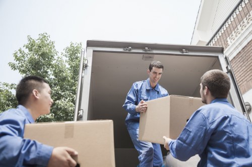 Careful boxing and labelling of household items for a local relocation