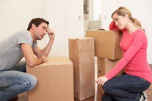 Unloading boxes and furniture at a home in Grange Park